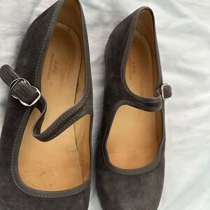 A.P..C Suede Mary Jane Ballet Flats